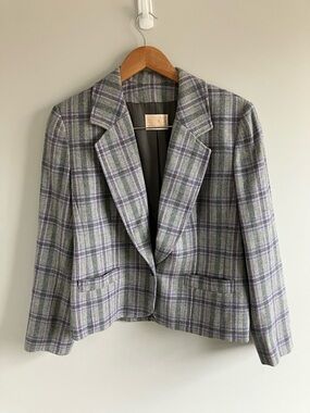 Vintage 1970s Pendleton wool plaid blazer size 14 made in USA
